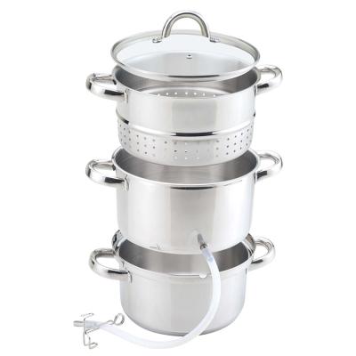 China Hot Selling Allegro Set 4pcs Poland Glass Pot Lid Kitchenware Stainless Steel 6L 8L Squeezer 2 Viable Stock Pot Jugs for sale