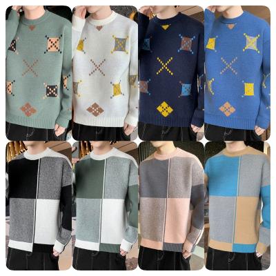 China Factory direct sales autumn and winter anti-pilling thickened European and American men's big knitwear men's sweaters wholesale for sale