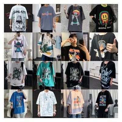 China Custom Vintage Oversize Graphics Printing Men's Anti-Wrinkle Hip Hop Streetwear T-shirts for sale