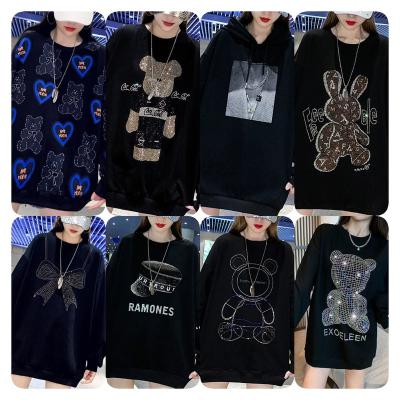 China Wholesale new autumn and winter factory women's sweaters anti-shrink with plush loose casual cartoon hoodies for women for sale