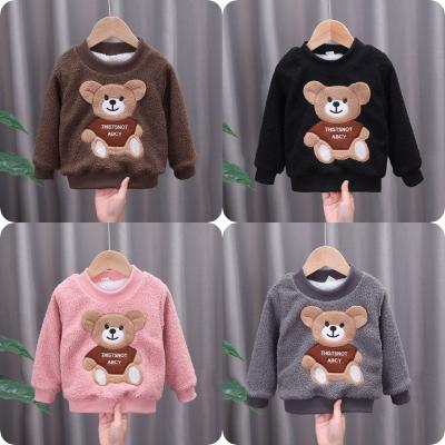 China Anti-wrinkle 2024 autumn and winter new girls' sweater top wholesale new cartoon letter hooded sweater for sale