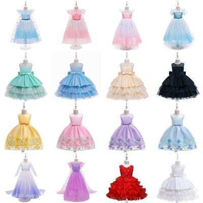 China Breathable Tide Mesh Ribbon Birthday Dress Fluffy Children's Clothing Baby Girls Dress Summer Girls Skirt Children's Skirt for sale