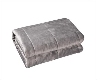 China Hot Sale High End Anti-pilling Fashion Single Cotton Glass Beads Weighted Blanket For Bed for sale