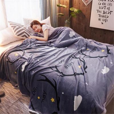 China Custom Super Soft Heavyweight Anti-pilling Fleece Blanket Wholesale Bulk High Quality for sale