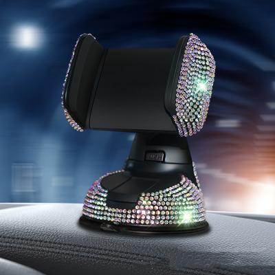 China Universal 360 Rotation Car Phone Holder Crystal Mini Car Dash Air Vent Rhinestone Rhinestone Phone Holder Auto ADJUSTABLE Phone Holder for sale