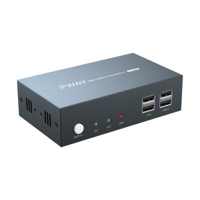 China 2022 Amazon Hot Design Display 4K HD-MI KVM SWITCH Dual USB2.0, OEM/ODM S7201H2 for sale