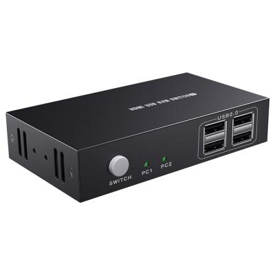 China Free Support EDID Copy Function Quality HDMI Switch Excellent Shared Monitor ARC Puller 2 Port 4K HDMI KVM Switch for sale