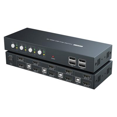 Κίνα High Quality Direct One Key Keyboard Hdmi Arc Switcher Dual Ports Puller 4K 30hz Kvm Monitor 4 Switches προς πώληση