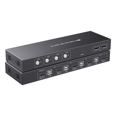 中国 One Keyboard 4 Ports HDMI Switch 4k 30hz EDID Hot Key USB KVM Switch 販売のため