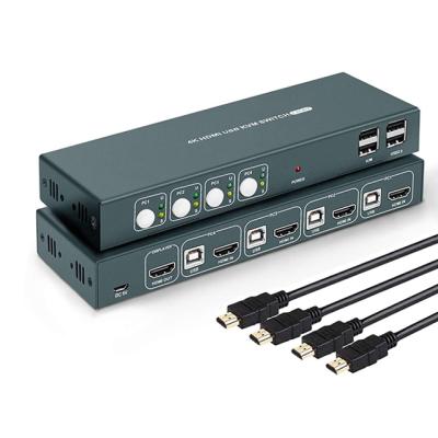 中国 High Quality High Quality Video EDID Chip Specification Kvm Switch Usb 4 Ports 4K 30Hz Hot Key Switch 販売のため