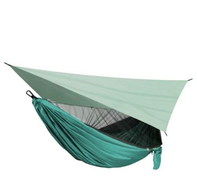 China Straight Tying Type Outdoor Portable Hammock Tent With Intimidating Set And Waterproof Canopy Mosquito Net for sale