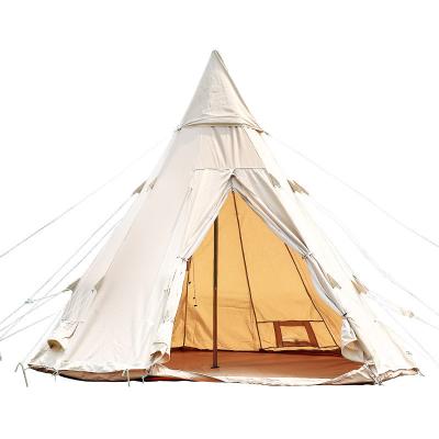 China Straight tie type large pyramid popular outdoor camping teepee tent for sale for sale