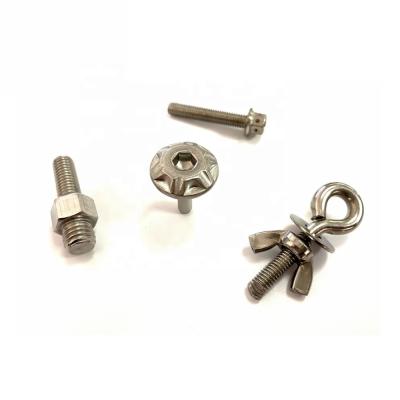 China Pan Cast Iron Eye Bolt with Swivel Wing Nut Butterfly Nut and Eye Bolt Stainless Steel Eye Bolt with Wing Nut for sale