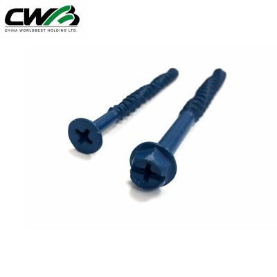 China HEX Bule Ruspert Coating Tapcon Screw for sale