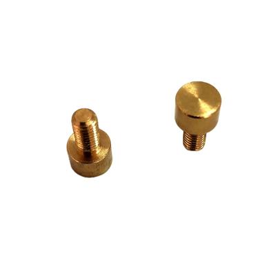 China Customized Precision Round Brass Screws Yellow Round Flat Head Screw for sale