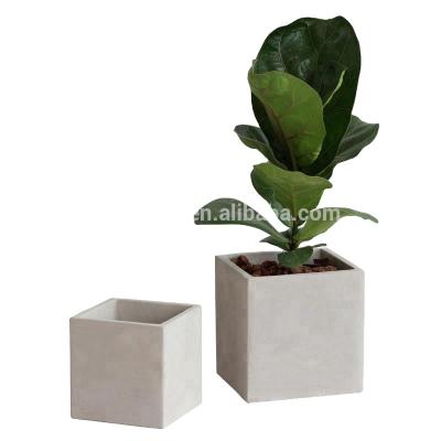 China Nordic Wholesale Modern Simplicity Square Shape Cement Flower Pots For Garden Decor for sale