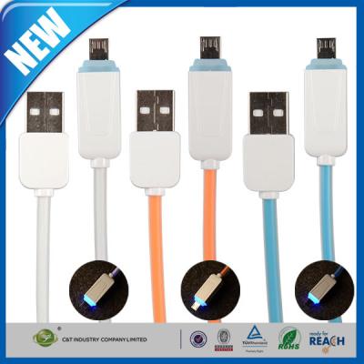 China LED Light Micro Cell Phone USB Cable Data Sync Charging Cord for Samsung S6 for sale