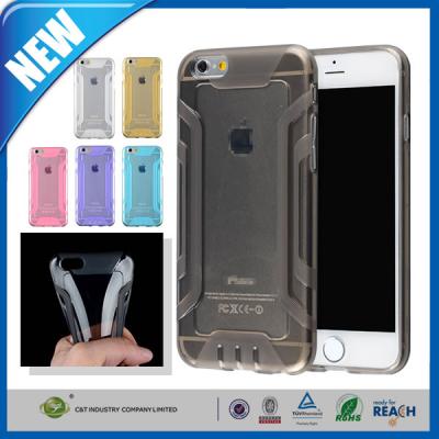 China Soft Silicone Gel Rubber iPhone 6s Protective Cases , Scratch - Free Bumper Skin Cover For 4.7 