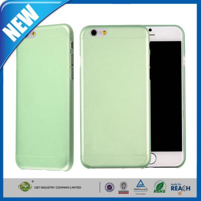 Cina OEM molle del materiale del PC della cassa più impermeabile verde di iPhone 6 di 0.3mm in vendita