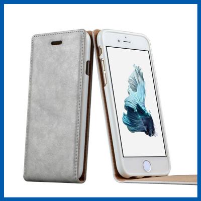 China Iphone 6S Plus Back Folio Front Flip Phone Leather Cases Vertical Open for sale