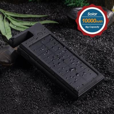 China Flashlight Solar Panel Power Bank For Mobile Devices / Rain Proof Usb External Power Bank for sale