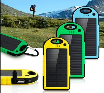 China 4000mah Dual USB Solar Power Bank Charger External Battery Pack for sale