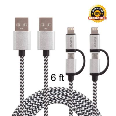 China Lightning & Micro Usb Charging Cable Sync And Charging Power Cell Phone Cords for sale