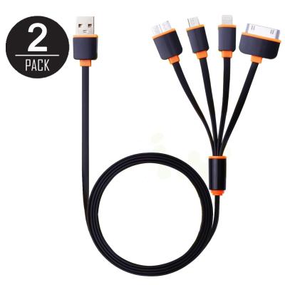 China 4 In 1 Multi Usb Charging Cable Cell Phone Data Cable Adapter For Iphone Se for sale