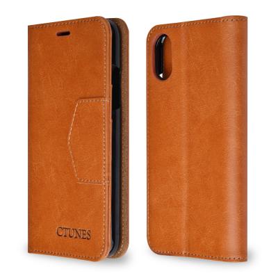 China Caja de cuero de la cartera de Iphone X, tirón de la funda protectora de Iphone 8 con la ranura para la tarjeta de crédito en venta