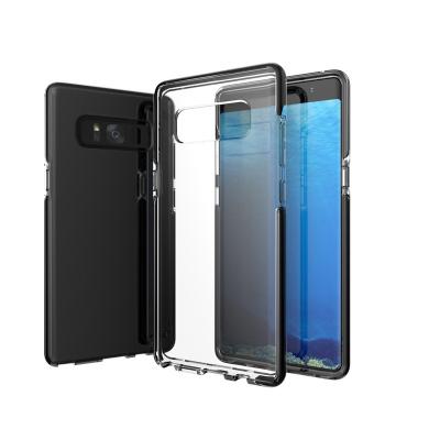 China Cubierta antirresbaladiza del Samsung Note 8, caso claro de la contraportada de Tpu del doble capa en venta