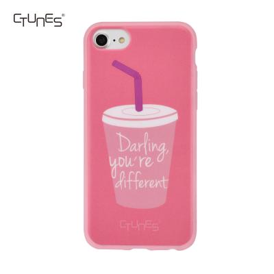 China Cute Soft Rubber Silicone Glossy Iphone 8 Phone Covers Silk Printing for sale