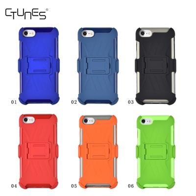 China Red Apple Cell Phone Cases For iphone 7 / Drop Resistance Armor Holster Belt Clip Case for sale