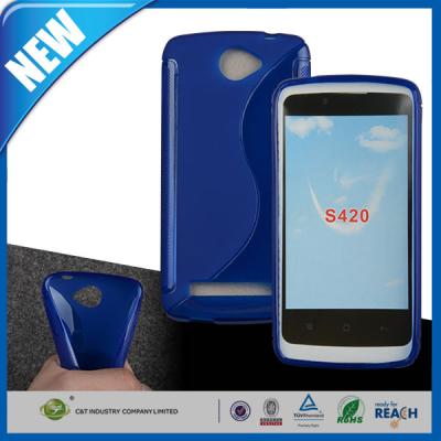 China Blue Durable Dustproof Rubber TPU Back Case For Lanix llium S420 for sale