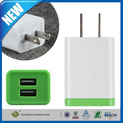 China O adaptador universal do poder de USB do porto dobro, iPhone 6/6 positivos/5s Samsung viaja carregador da parede à venda