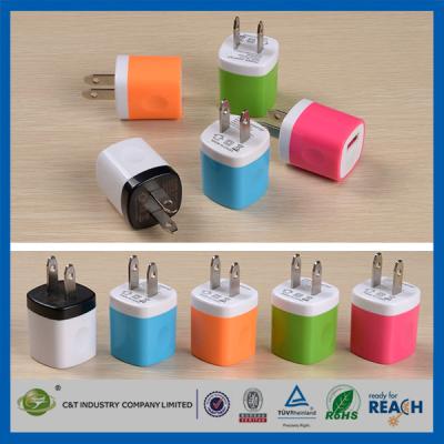 China USB-Reishuis van de de Adaptermuur van de 1.0 Ampèremacht de Ladersstop voor Iphone 6/6 plus 5s Samsung Te koop