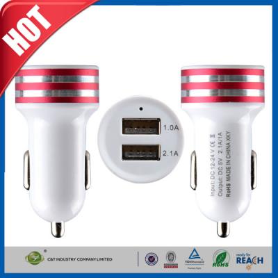 China Mini Dual USB Car Charger  Universal USB Power Adapter For iPhone 6 for sale