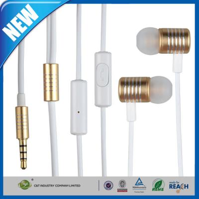 China Universele van de Metaalhoofdtelefoon of Oortelefoon Verwarring 3.5mm Stop Mic voor Iphone 6 Te koop