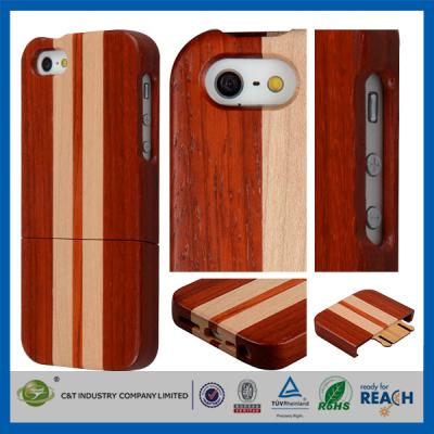 China Dustproof Shock Resistant Stripe Bamboo Iphone 5 5S Case Cover , Mobile Phone Protective Shell for sale