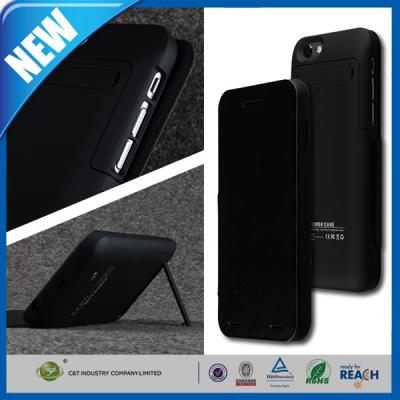 China Black 3500mAh Rechargeable External Backup Charger Iphone 6 Battery Case for sale