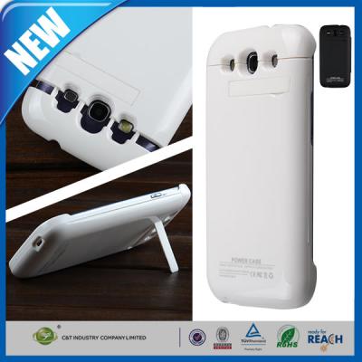 China Customize 3200 mAh Samsung Galaxy S3 Battery Charger Case With Media Kick Stand for sale