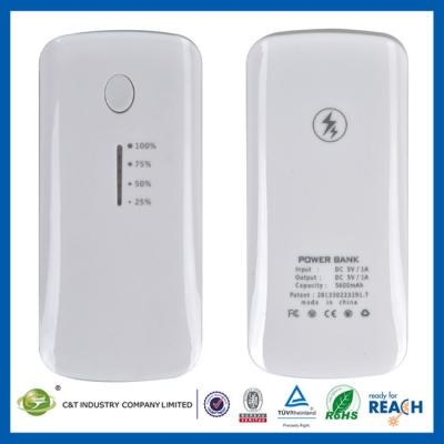 Chine Banque mobile portative 5600mAh de puissance du rouge à lèvres 18650 pour le téléphone portable Iphone 6 à vendre