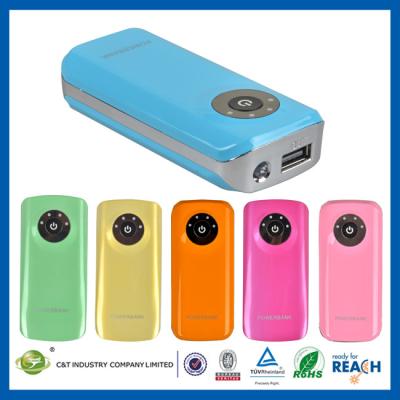 China Lithium Polymer Batteries Portable Power Banks 5600mAh with LED Flashlight for sale