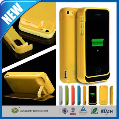 China Thin Rechargeable Cell Phone Battery Case Charger Pack 4200mAh For Iphone 5C for sale