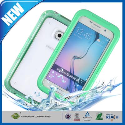 China A galáxia S6 Waterproof a caixa com protetor transparente tocado da tela à venda