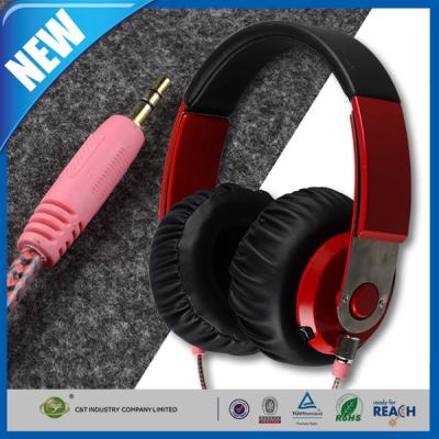 China Lightweght Wire Over-Ear HD Stereo Headset , Soft Leather Ear Cups for sale