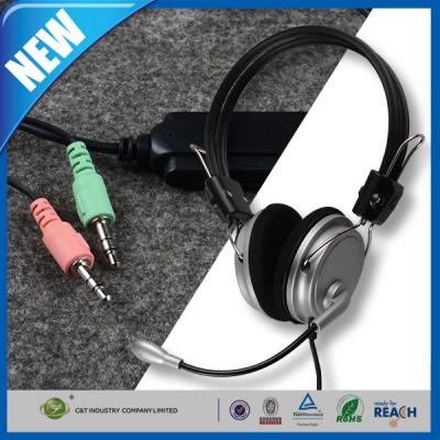 China Micrófono estéreo del bravo 3.5m m Mic del auricular o del auricular de la PC del ordenador en venta