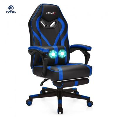 China Comfortable Seating With Footrest Computer Massage Gaming Recliner Chair With Footstool for sale