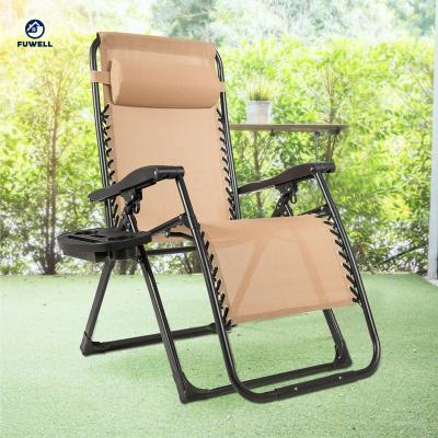 China Foldable Oversized Lounger with Heavy Duty Cup Holder for sale