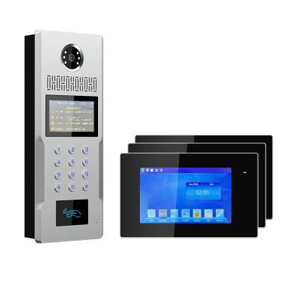 China Built-in Camera Doorbell Smart Door Entry Wired TCP Doorbell 7 Inch HD Video Touch Screen For Wholesales for sale