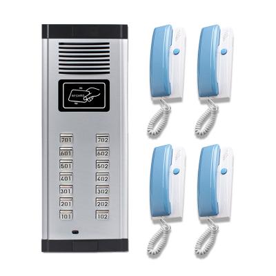 China Waterproof / Waterproof Low Price 2 Way Wire High Rise Apartment 2Wire Audio Door Phone Intercom for sale